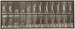 Levy 222. Vesipurkin kumartaminen ja nostaminen päähän ja kääntäminen tekijältä Eadweard Muybridge