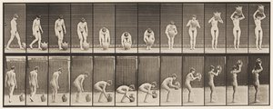 Levy 224. Vesipurkin kumartaminen ja nostaminen päähän tekijältä Eadweard Muybridge