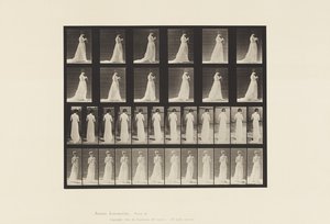 Levy 39. Kävely, kädet neulonnassa, 1872-1885 tekijältä Eadweard Muybridge