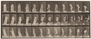 Lauta 430. WC; Vaatteiden riisuminen, 1872-1885 tekijältä Eadweard Muybridge