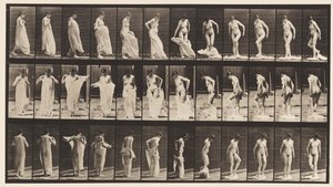 Lauta 431. WC; Vaatteiden riisuminen tekijältä Eadweard Muybridge