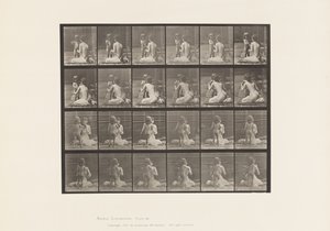 Lauta 466. Kaksi mallia, lapsi 70N, tuo kimppu 12, 1885 tekijältä Eadweard Muybridge