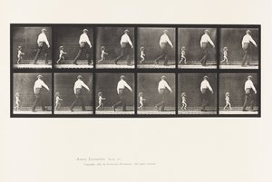 Kilpi 470. Lapsi 20N, Juoksemassa miehen perässä tekijältä Eadweard Muybridge