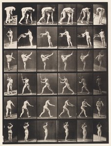 Levy 526. A, nostopallo; B, Vesiämpärin tyhjennys tekijältä Eadweard Muybridge