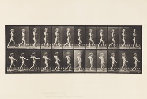 Levy 540.A, jousijalat; Poika; B, Spinal Caries; Kävelevä tyttö, 1885 tekijältä Eadweard Muybridge