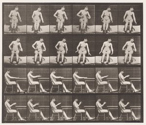 Levy 545. Keinotekoisesti aiheutetut kouristukset; A, B, istuessaan tekijältä Eadweard Muybridge