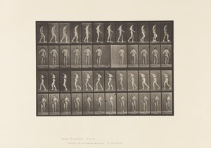 Levy 548. Lateraaliskleroosi; A, B, Kävely, 1885 tekijältä Eadweard Muybridge
