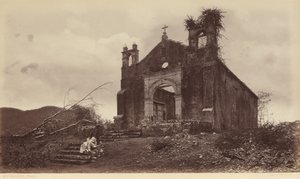San Miguelin kirkon rauniot, Panama, 1877 (kuva) tekijältä Eadweard Muybridge