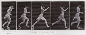 Ihmishahmo liikkeessä: Valitut vaiheet sarjasta 54 (m/v kuva) tekijältä Eadweard Muybridge