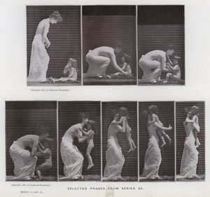 Ihmishahmo liikkeessä: Valitut vaiheet sarjasta 80 (m/v kuva) tekijältä Eadweard Muybridge