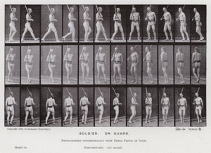 Ihmishahmo liikkeessä: Sotilas, vartioimassa (m/w kuva) tekijältä Eadweard Muybridge