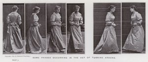 Ihmishahmo liikkeessä: Jotkut kääntymisen vaiheet (m/w kuva) tekijältä Eadweard Muybridge