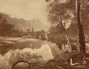Yosemiten laakso Mosquito Campista nähtynä, nro 22 tekijältä Eadweard Muybridge