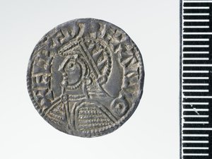 Penny of Æthelred II, Lontoon rahapaja, 978 (hopea) (numeron 3706819 kääntöpuoli) tekijältä Ealdgar Ealdgar