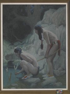 Pyhät vedet (öljy kankaalle) tekijältä Eanger Irving Couse