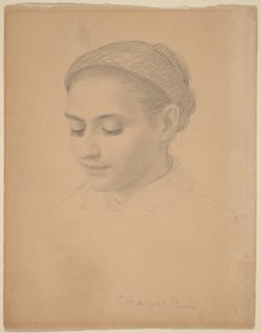 Nuoren naisen pää tekijältä Eastman Johnson