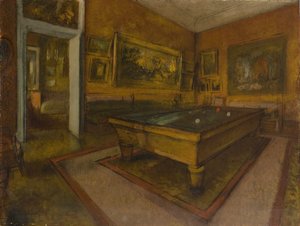 Biljardihuone Ménil-Hubertissa tekijältä Edgar Degas