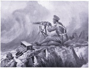 Kaasumyrkytykseen kuoleva sotamies Lynn palvelee konekivääriä ja voittaa saksalaisen hyökkäyksen. Ypres huhtikuuta 1915
