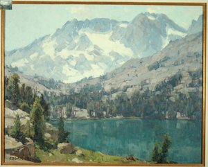 Sierra Lake (öljy kankaalle) tekijältä Edgar Alwin Payne