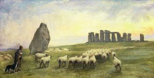 Paluu kotiin, Stonehenge, Wiltshire, 1891 tekijältä Edgar Barclay