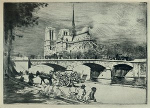 Notre Damen apsi, 1915 tekijältä Edgar Chahine
