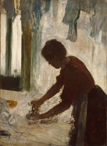 Nainen silittää, 1873 tekijältä Edgar Degas