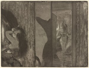 Näyttelijät pukuhuoneissaan, 18791880. tekijältä Edgar Degas