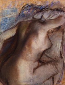 Kylvyn jälkeen nainen kuivaamassa itseään tekijältä Edgar Degas