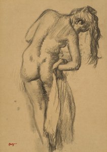 Kylvyn jälkeen, n. 1891-1892 tekijältä Edgar Degas