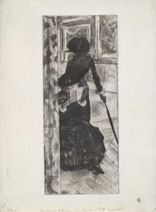 Au Louvre: Cassatt), noin 1879-80 (etsaus ja akvatintta). tekijältä Edgar Degas
