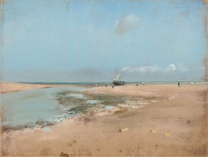 Ranta laskuveden aikaan (joen suu) tekijältä Edgar Degas