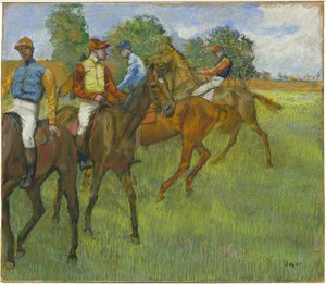 Ennen kilpailua, n. 1887-1889 (pastelli paperille) tekijältä Edgar Degas