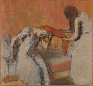 Kampattaessa (la coiffure). 1892-95 tekijältä Edgar Degas