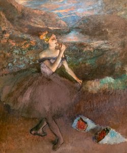 Kukkakimpputanssija. Noin 1895-1900. Öljy kankaalle. tekijältä Edgar Degas