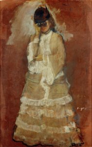 Nainen kiikareiden kanssa tekijältä Edgar Degas