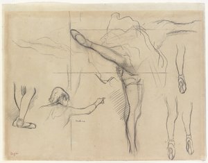 Tanssija - kuusi luonnosta tekijältä Edgar Degas