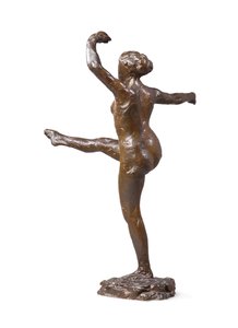 Tanssija, neljäs asento edessä, vasemmalla jalalla, kolmas tutkimus tekijältä Edgar Degas