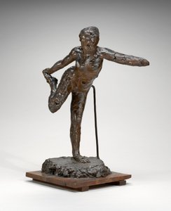 Tanssija pitelee oikeaa jalkaansa oikeassa kädessään, mahdollisesti 19001911. tekijältä Edgar Degas