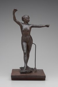 Tanssija valmis tanssimaan oikea jalka edellä, 1882-95 (vaha ja sekatekniikka)