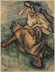Ukrainalaiseen asuun pukeutunut tanssija tekijältä Edgar Degas