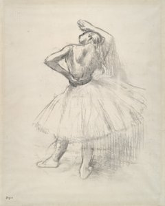 Danseuse debout, le bras droit levé , n.1891 (paperille piirretyn piirroksen jäljennös) tekijältä Edgar Degas