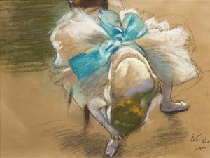 Tanssija sitomassa tossuaan, 1887. tekijältä Edgar Degas