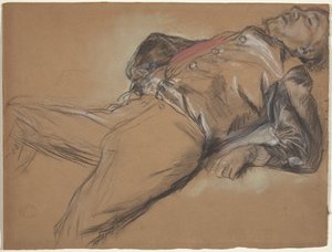 Fallen Jockey -tutkimus Scene from the Steeplechase: The Fallen Jockey, c. 1866. tekijältä Edgar Degas