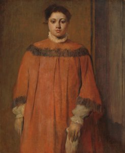 Tyttö punaisessa, n. 1866 tekijältä Edgar Degas