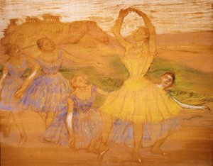 Tanssijoiden ryhmä, n. 1895-1897 tekijältä Edgar Degas