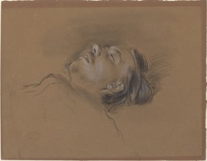 Head of the Fallen Jockey (tutkimus "Scene from the Steeplechase: The Fallen Jockey") tekijältä Edgar Degas