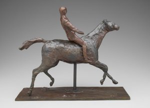 Hevonen ja ratsastaja, n. 1900 (pronssi) tekijältä Edgar Degas