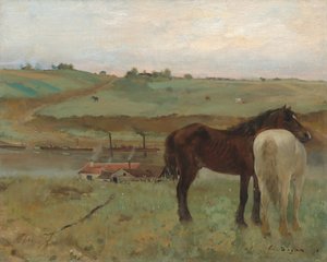 Hevoset niityllä tekijältä Edgar Degas