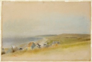 Taloja kallion reunalla Villers-sur-Merissä, 1869 tekijältä Edgar Degas