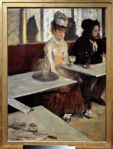 Kahvilassa lukee myös "" Absintti"" Edgar Degasin (1834-1917) maalaus 1875-1876 su. 92x68 m. Pariisi, Musee d
